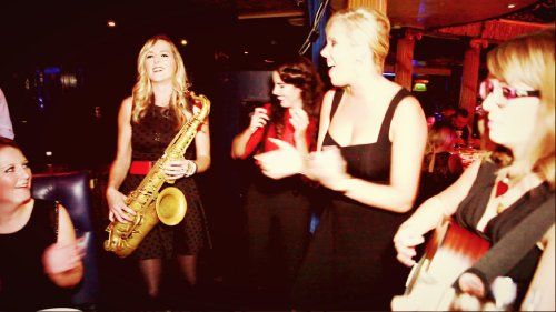 Booking act for busking bellas
