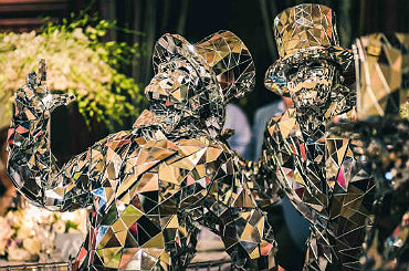 hire mirror dancers walkabout act