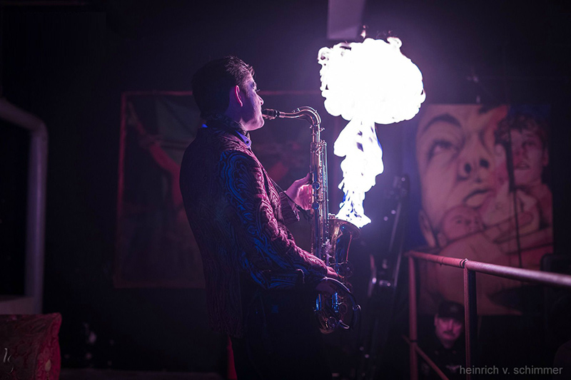 Flaming Saxophonists Hire: Book Flaming Saxophonist - Desmond O’Connor