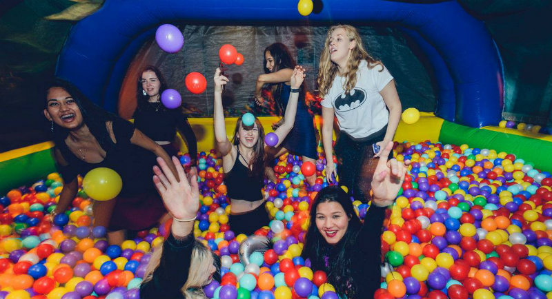 giant inflatable ball pit