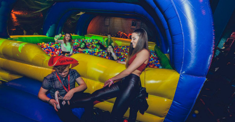 giant inflatable ball pit