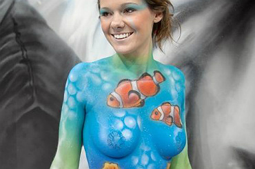 Booking agent for Rosey - Body Painter Contraband Events.
