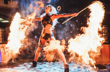 Hire / Book Teta-Maria – Fire Dancer & Aerial Hoop Performer